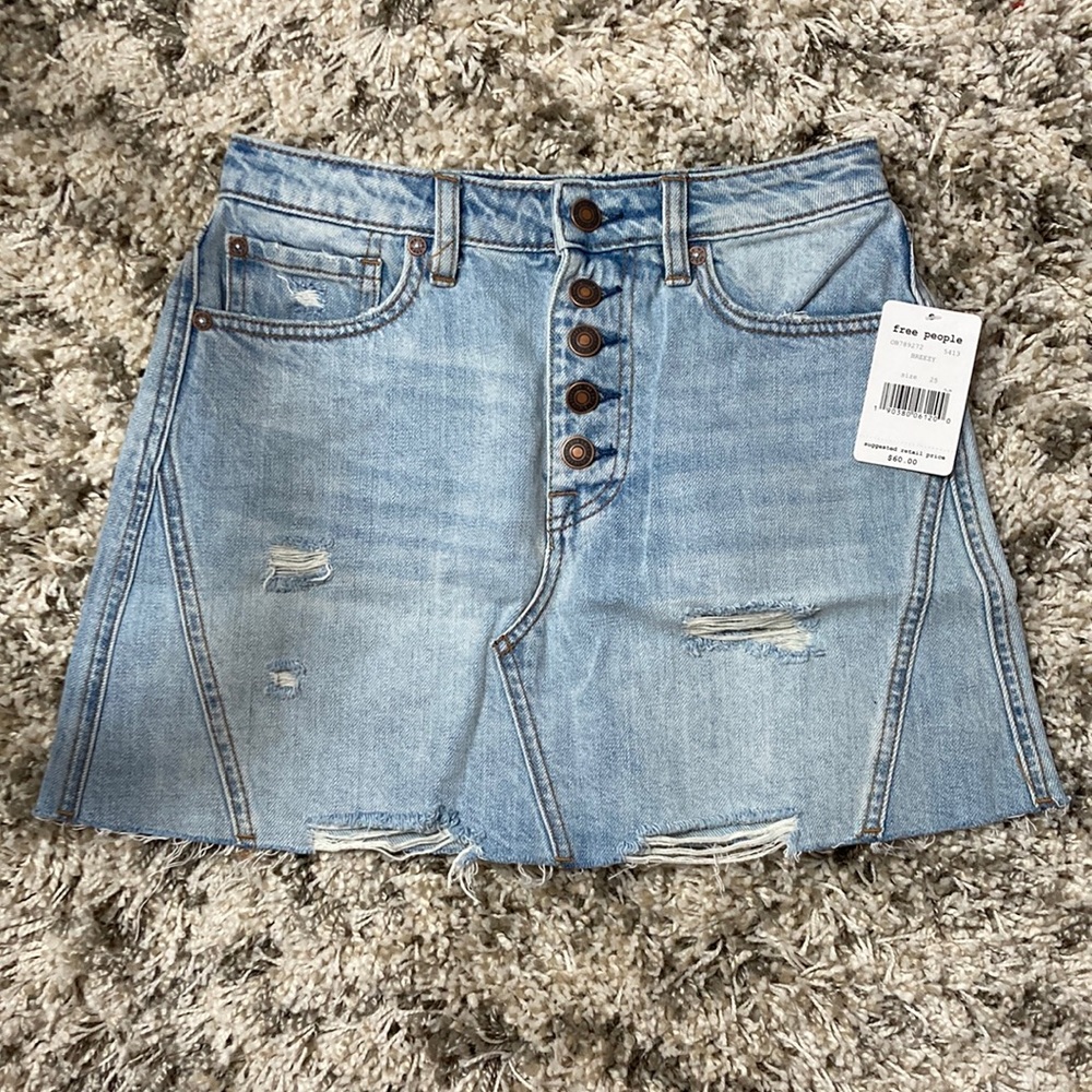 Free people denim skirt